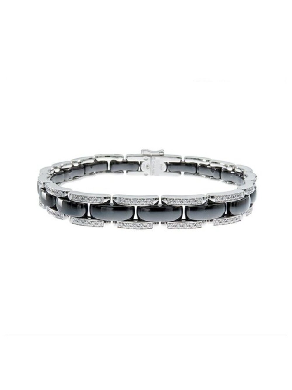 Chanel Ultra Bracelet White Gold 18K Diamond Ceramic 16.5